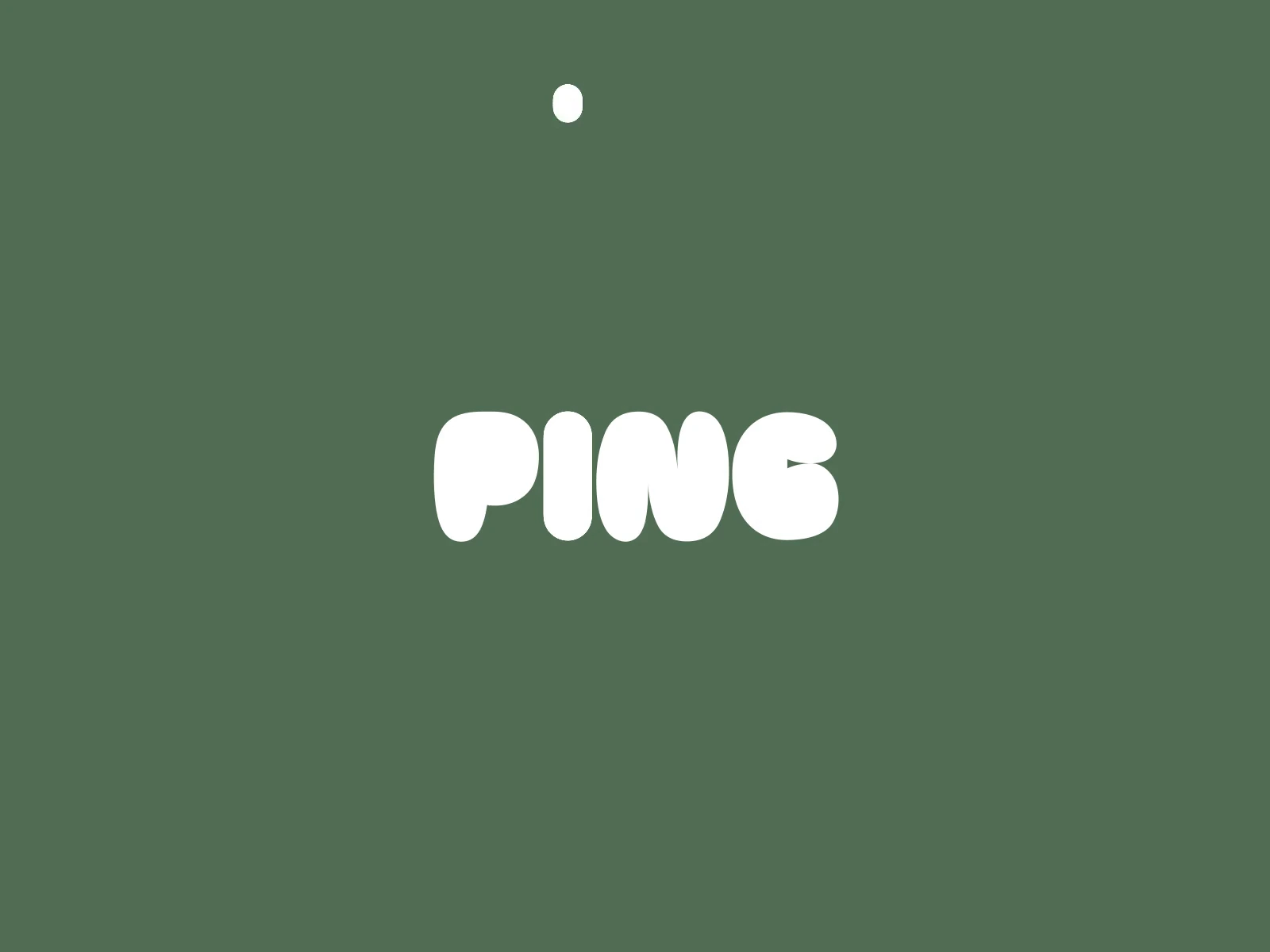 Swomp type specimen poster with a ball between PING and PONG