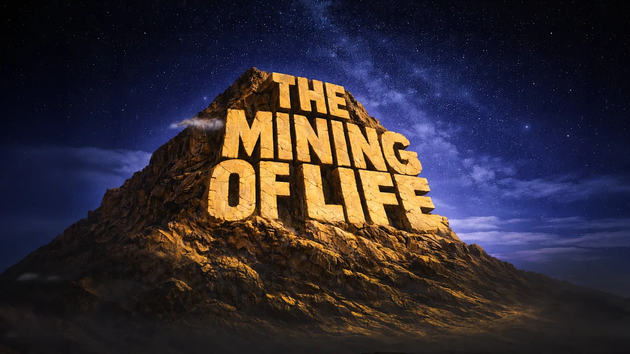 The mine behind the logo