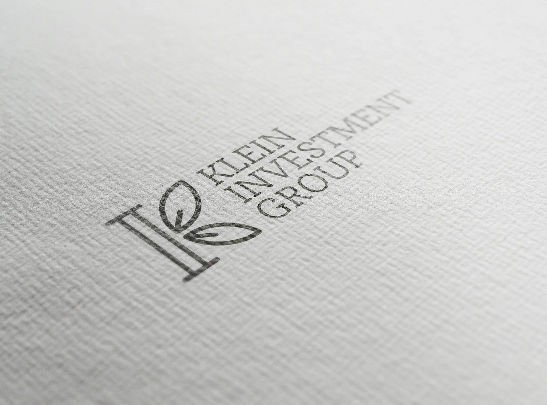 Klein Investment Group: Printed application