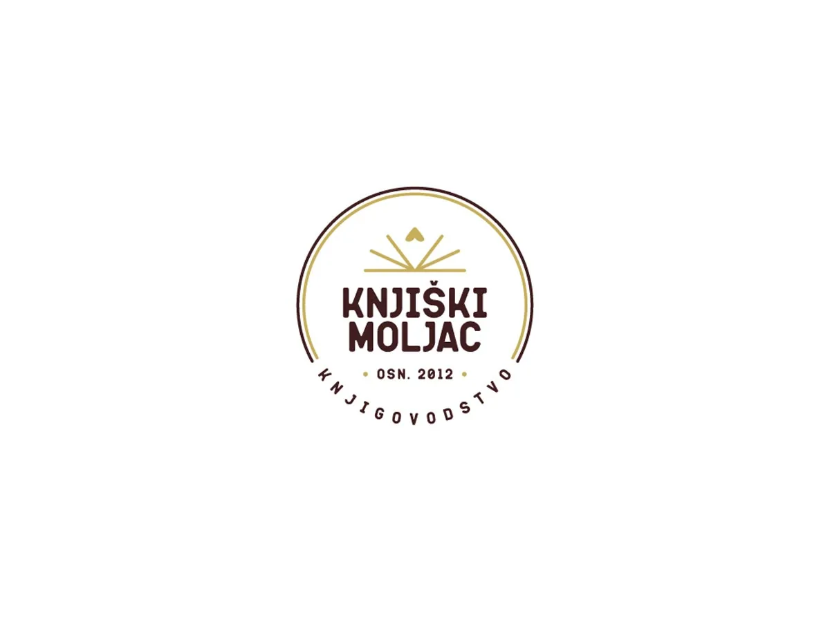 Knjiški Moljac: Logo on white