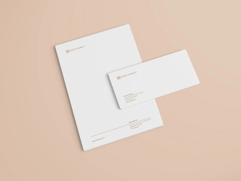 Kraft&Mut: Letterhead and envelope