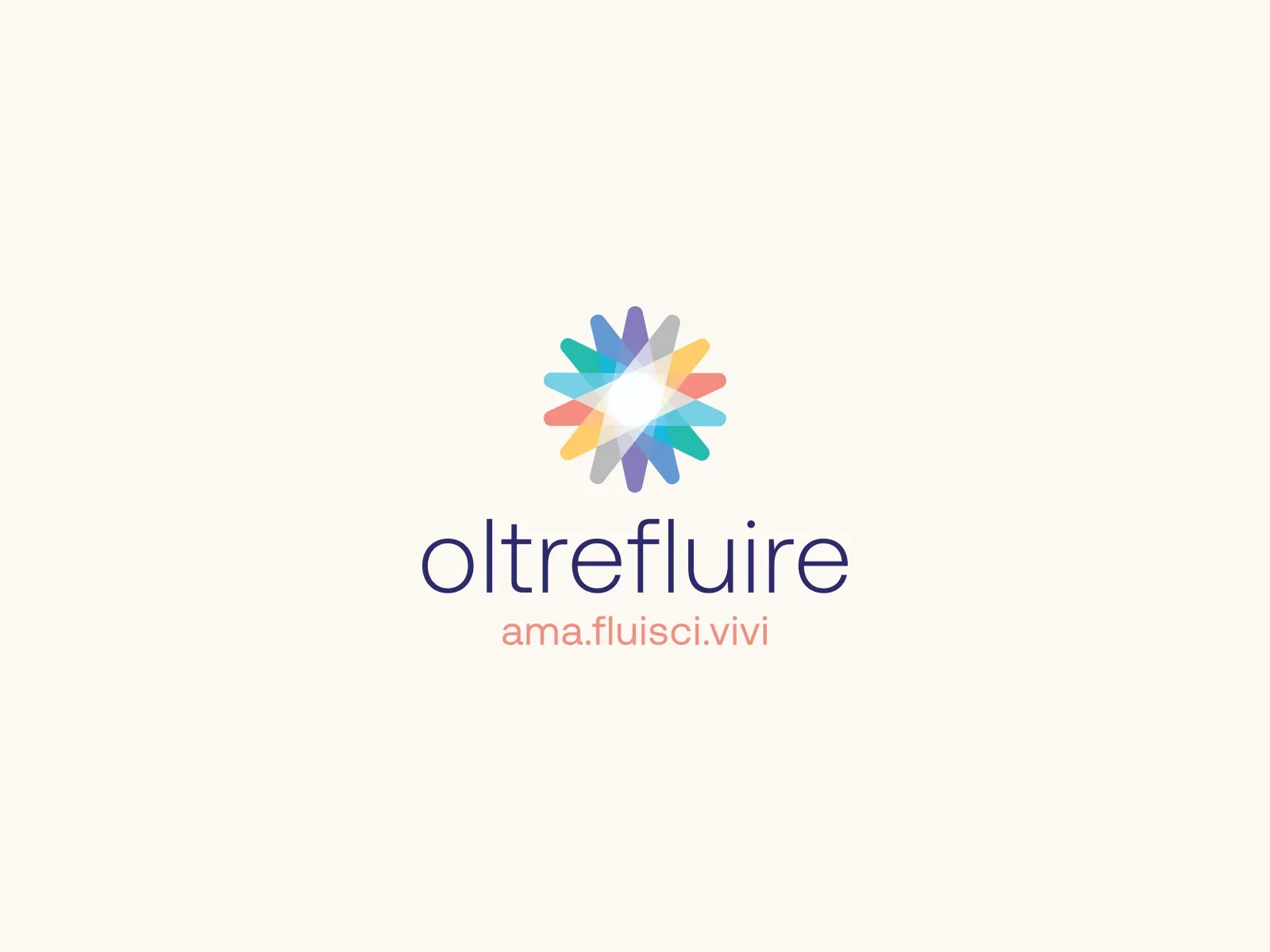 Oltre Fluire: Tagline lockup