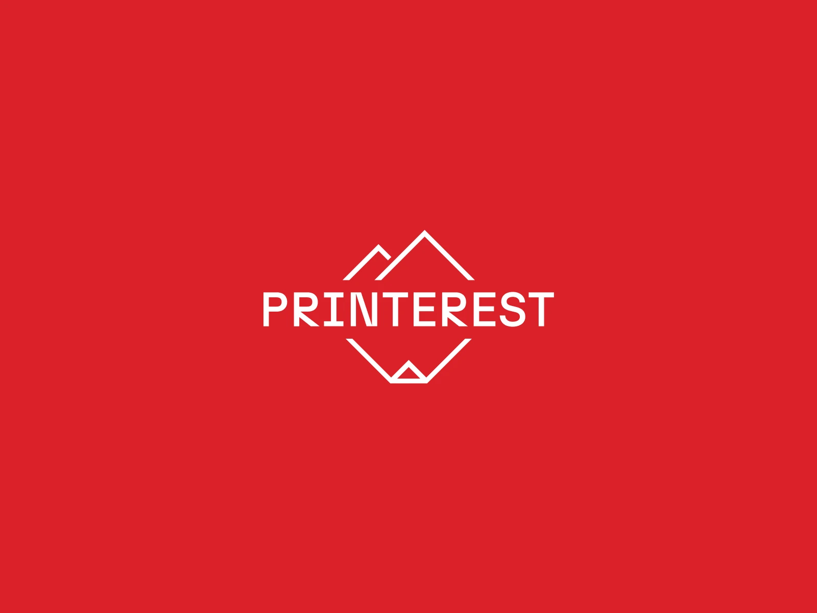 Printerest: Logo on red