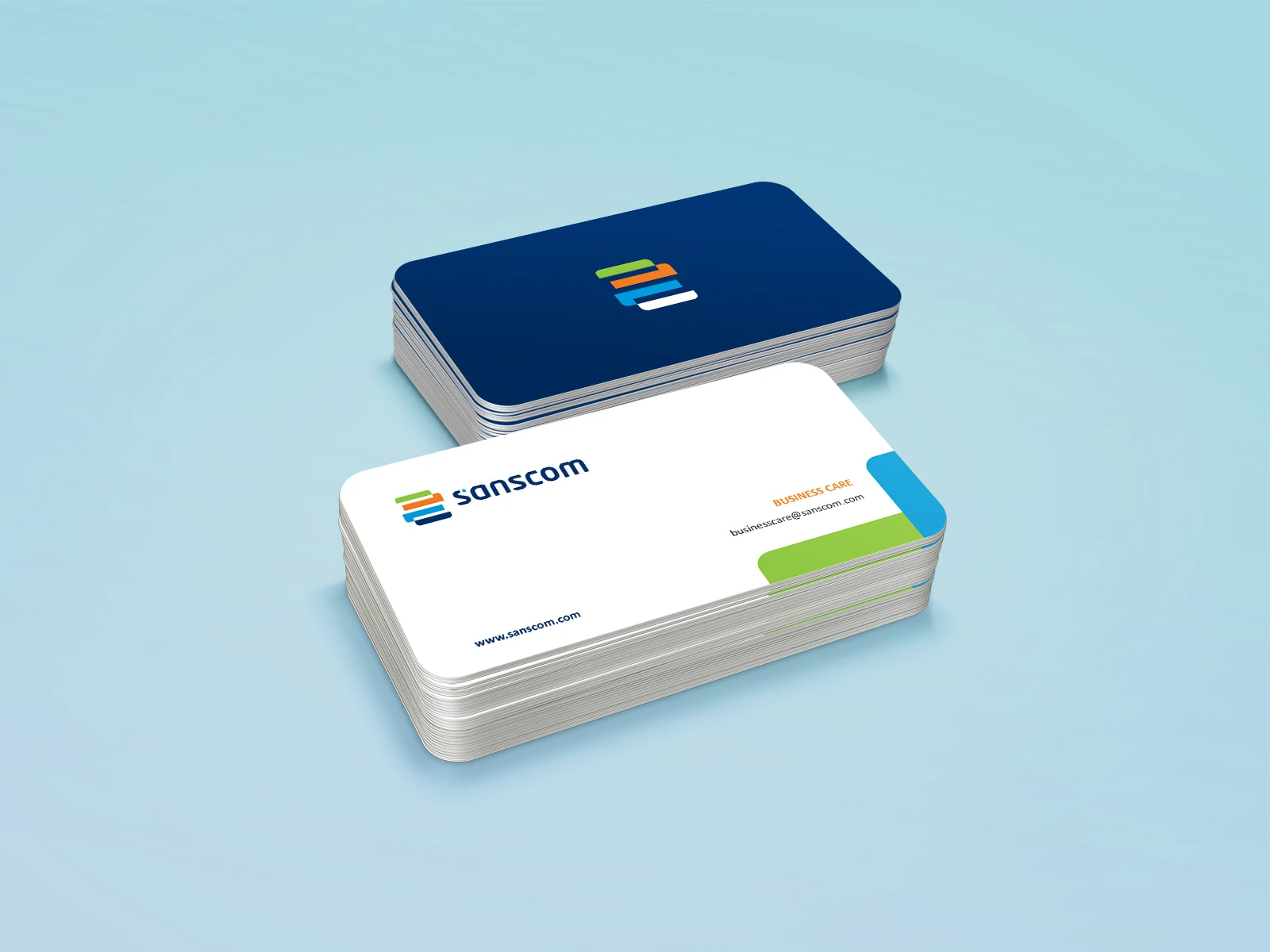 Sanscom, formerly MTS Systems: Business cards